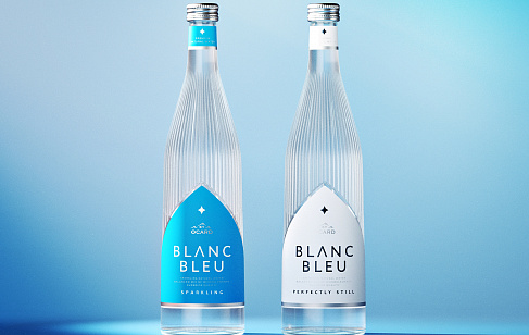 BLANC BLEU: нейминг, дизайн и форма упаковки бутилированной воды. Разработка дизайна упаковки
