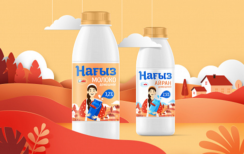 Нагыз: редизайн упаковки молочных продуктов казахского бренда. Разработка дизайна упаковки