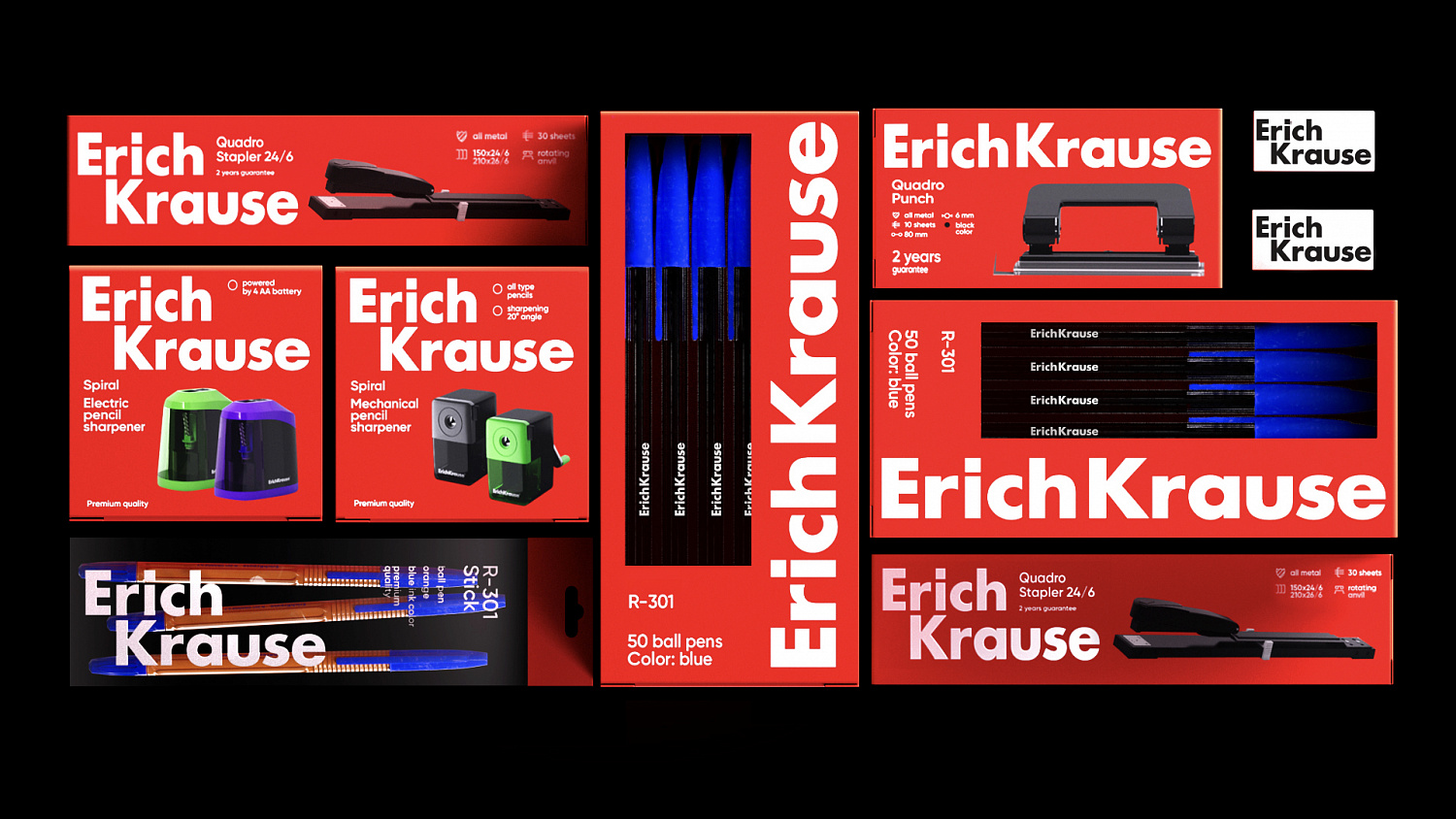 Erich Krause: ребрендинг и дизайн-система для бренда канцтоваров и товаров для творчества - Портфолио Depot