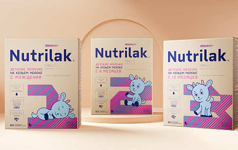 Nutrilak: дизайн упаковки и бренд-персонаж для бренда молочных смесей